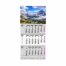 Speditőr naptár havas tájkép fejléccel 