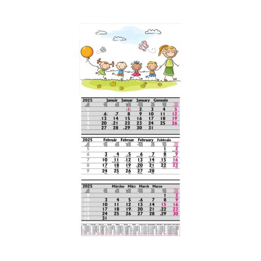Speditőr naptár gyerekcsapat fejléccel (20-49 db)