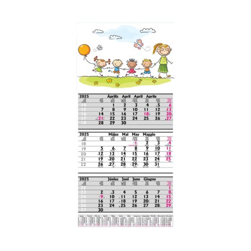 Speditőr naptár gyerekcsapat fejléccel (50 db-tól)