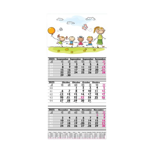 Speditőr naptár gyerekcsapat fejléccel (50 db-tól)